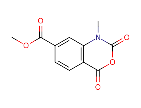 Molecular Structure of 71628-55-2 (methyl 1-methyl-2,4-dioxo-2,4-dihydro-1H-benzo[d][1,3]oxazine-7-carboxylate)