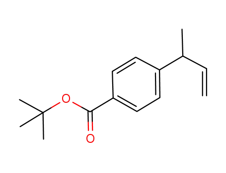 Molecular Structure of 1092390-68-5 (4-(1-methyl-2-propen-1-yl)benzoic acid, 1,1-dimethylethyl ester)