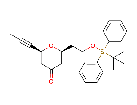 (2S,6S)-2-(2-((tert-butyldiphenylsilyl)oxy)ethyl)-6-(prop-1-yn-1-yl)dihydro-2H-pyran-4(3H)-one