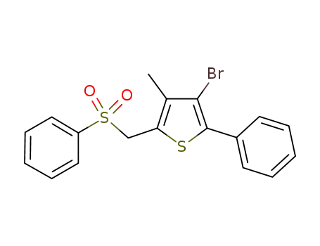 3-bromo-4-methyl-2-phenyl-5-(phenylsulfonylmethyl)thiophene