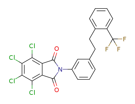 Molecular Structure of 1310581-31-7 (4,5,6,7-tetrachloro-N-{3-[2-(2-trifluoromethylphenyl)ethyl]phenyl}phthalimide)