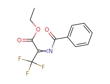 Molecular Structure of 126535-87-3 (Propanoic acid, 2-(benzoylimino)-3,3,3-trifluoro-, ethyl ester)
