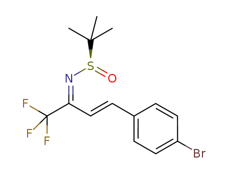 (R,E)-N-((E)-4-(4-bromophenyl)-1,1,1-trifluorobut-3-en-2-ylidene)-tert-butanesulfinamide