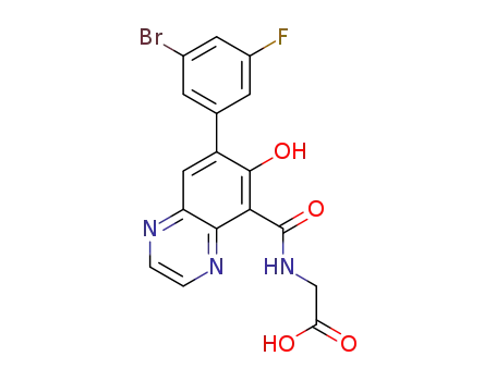 N-{[7-(3-bromo-5-fluorophenyl)-6-hydroxy-5-quinoxalinyl]carbonyl}glycine
