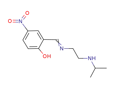 Molecular Structure of 1009629-45-1 (4-nitro-2-[(2-isopropylaminoethylimino)methyl]phenol)