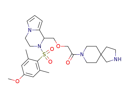 2-((2-(4-methoxy-2,6-dimethylphenylsulfonyl)-1,2,3,4-tetrahydropyrrolo[1,2-a]pyrazin-1-yl)methoxy)-1-(2,8-diazaspiro[4.5]decan-8-yl)ethanone