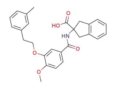 2-[4-methoxy-3-(2-m-tolyl-ethoxy)-benzoylamino]-indane-2-carboxylic acid