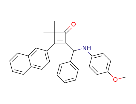 2-((4-methoxyphenylamino)(phenyl)methyl)-4,4-dimethyl-3-(naphthalen-2-yl)cyclobut-2-enone