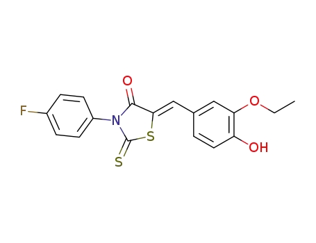 (Z)-3-(4-fluorophenyl)-5-(3-ethoxy-4-hydroxybenzylidene)-2-thioxothiazolidin-4-one