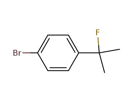 Molecular Structure of 857293-81-3 (1-Bromo-4-(1-fluoro-1-methyl-ethyl)-benzene)