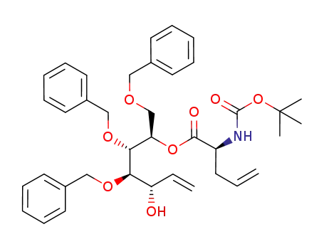 (S)-((2R,3R,4R,5S)-1,3,4-tris(benzyloxy)-5-hydroxyhept-6-en-2-yl) 2-(tert-butoxycarbonylamino)pent-4-enoate
