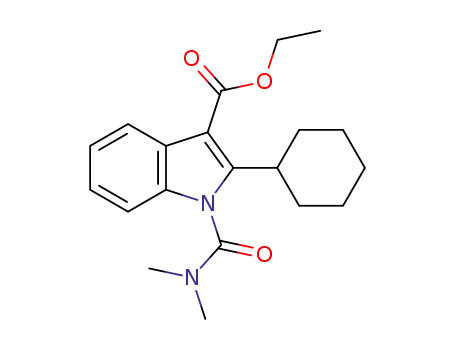ethyl 2-cyclohexyl-1-(dimethylcarbamoyl)-1H-indole-3-carboxylate
