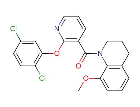 Molecular Structure of 1224638-78-1 ([2-(2,5-dichloro-phenoxy)-pyridin-3-yl]-(8-methoxy-3,4-dihydro-2H-quinolin-1-yl)-methanone)