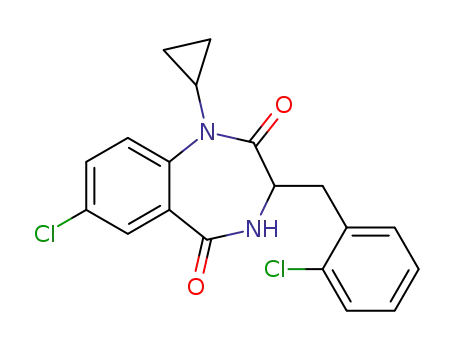 7-chloro-3-(2-chlorobenzyl)-1-cyclopropyl-3,4-dihydro-1H-benzo[e][1,4]diazepine-2,5-dione