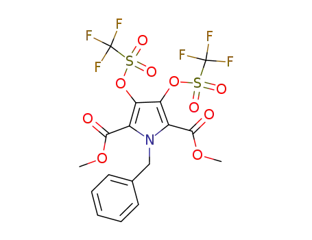 Molecular Structure of 1144503-16-1 (dimethyl N-benzyl-3,4-bis(trifluoromethanesulfonyloxy)pyrrole-2,5-dicarboxylate)