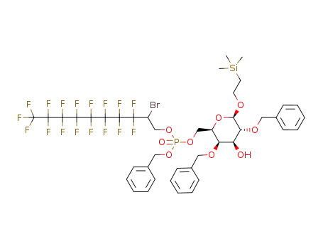 2-(trimethylsilyl)ethyl 2,4-di-O-benzyl-6-(benzyl 2-bromo-3,3,4,4,5,5,6,6,7,7,8,8,9,9,10,10,10-heptadecafluorodecyl phosphate)-β-D-galactopyranoside