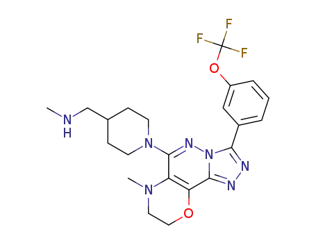 methyl-{1-[6-methyl-3-(3-trifluoromethoxy-phenyl)-7,8-dihydro-6H-9-oxa-1,2,3a,4,6-pentaaza-cyclopenta[a]naphthalen-5-yl]-piperidin-4-ylmethyl}-amine