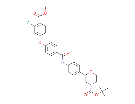 (RS)-tert-butyl 2-(4-(4-(3-chloro-4-(methoxycarbonyl)phenoxy)benzamido)phenyl)morpholine-4-carboxylate