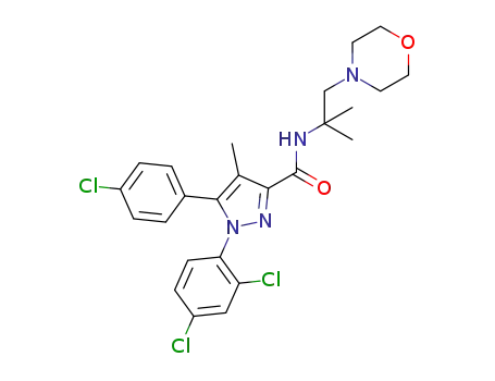 5-(4-chlorophenyl)-1-(2,4-dichlorophenyl)-4-methyl-N-(2-methyl-1-morpholinopropan-2-yl)-1H-pyrazole-3-carboxamide