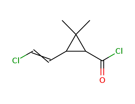 사이클로프로판카르보닐 클로라이드, 3-(2-클로로에테닐)-2,2-디메틸-(9CI)