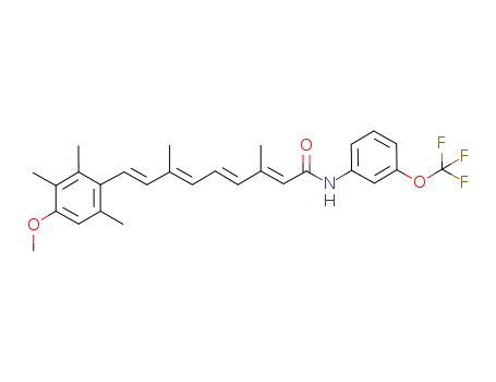Molecular Structure of 1197356-82-3 ((3-trifluoromethoxyphenyl)-(all-trans)-9-(4-methoxy-2,3,6-trimethylphenyl)-3,7-dimethyl-2,4,6,8-nonatetraenoic acid amide)