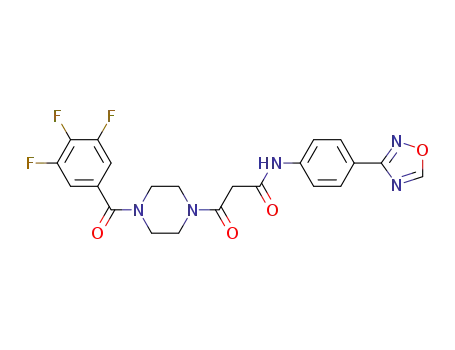 N-(4-[1,2,4]oxadiazol-3-yl-phenyl)-3-oxo-3-[4-(3,4,5-trifluoro-benzoyl)-piperazin-1-yl]-propionamide