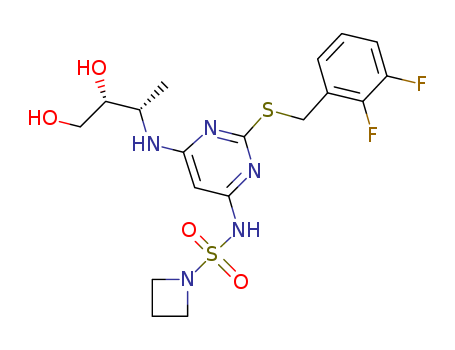 N-[2-[[(2,3-Difluorophenyl)methyl]thio]-6-[[(1S,2R)-2,3-dihydroxy-1-methylpropyl]amino]-4-pyrimidinyl]-1-azetidinesulfonamide