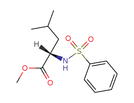 Molecular Structure of 68305-82-8 (methyl (S)-4-methyl-2-(phenylsulfonamido)pentanoate)