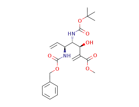 (3R,4S,5S)-methyl 5-(benzyloxycarbonylamino)-4-(tert-butoxy-carbonylamino)-3-hydroxy-2-methylenehept-6-enoate