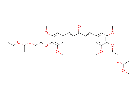 Molecular Structure of 918340-10-0 (1,4-Pentadien-3-one,
1,5-bis[4-[2-(1-ethoxyethoxy)ethoxy]-3,5-dimethoxyphenyl]-)