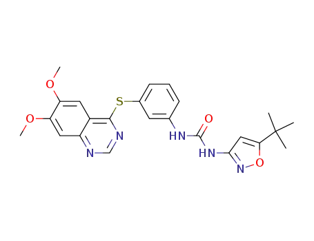 1-(5-tert-butylisoxazol-3-yl)-3-(3-(6,7-dimethoxyquinazolin-4-ylthio)phenyl)urea