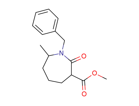 Molecular Structure of 1224374-16-6 (methyl 1-benzyl-7-methyl-2-oxoazepane-3-carboxylate)