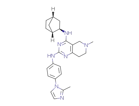 N<sub>4</sub>-((2R)-bicyclo[2.2.1]heptan-2-yl)-6-methyl-N<sub>2</sub>-(4-(2-methyl-1H-imidazol-1-yl)phenyl)-5,6,7,8-tetrahydropyrido[4,3-d]pyrimidine-2,4-diamine