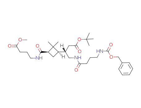 (S)-tert-butyl 4-(4-(benzyloxycarbonylamino)butanamido)-3-((1R,3R)-3-(4-methoxy-4-oxobutylcarbamoyl)-2,2-dimethylcyclobutyl)butanoate