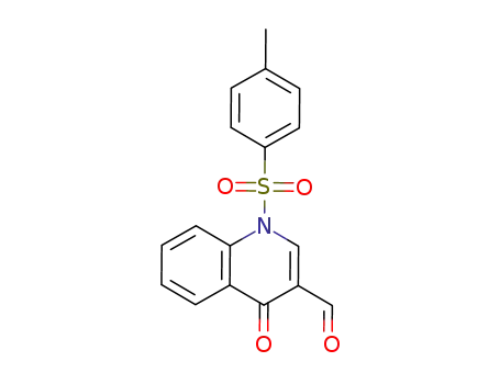 Molecular Structure of 1257982-97-0 (1,4-dihydro-4-oxo-1-(4-toluolsulfonyl)quinoline-3-carbaldehyde)