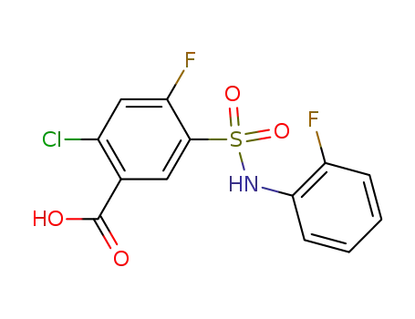 2-chloro-4-fluoro-5-{[(2-fluorophenyl)amino]sulfonyl}benzoic acid