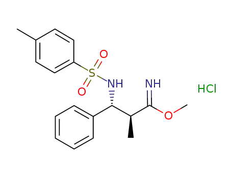 methyl 2-methyl-3-phenyl-3-(p-toluenesulfonylamino)propanimidate hydrochloride