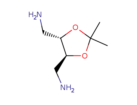 Molecular Structure of 119322-88-2 ((4S,5S)-4,5-DI(AMINOMETHYL)-2,2-DIMETHYLDIOXOLANE, 99+%)
