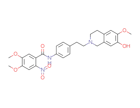 N-{4-[2-(7-hydroxy-6-methoxy-3,4-dihydro-1H-isoquinolin-2-yl)-ethyl]-phenyl}-4,5-dimethoxy-2-nitrobenzamide