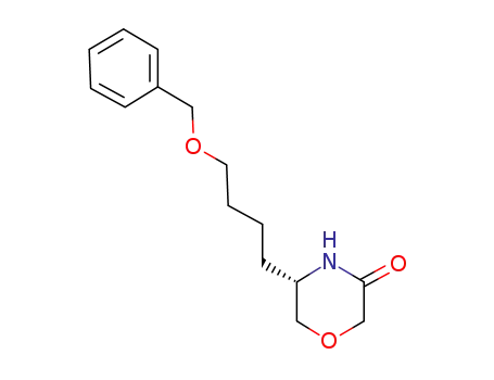 Molecular Structure of 1166394-96-2 (3-Morpholinone, 5-[4-(phenylmethoxy)butyl]-, (5S)-)