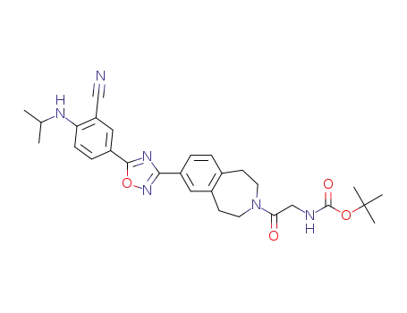 1,1-dimethylethyl {2-[7-(5-{3-cyano-4-[(1-methylethyl)amino]phenyl}-1,2,4-oxadiazol-3-yl)-1,2,4,5-tetrahydro-3H-3-benzazepin-3-yl]-2-oxoethyl}carbamate