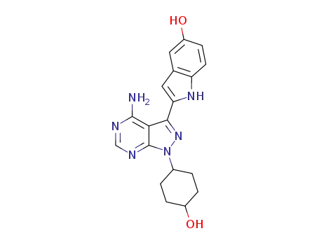 2-(4-amino-1-(4-hydroxycyclohexyl)-1H-pyrazolo[3,4-d]pyrimidin-3-yl)-1H-indol-5-ol