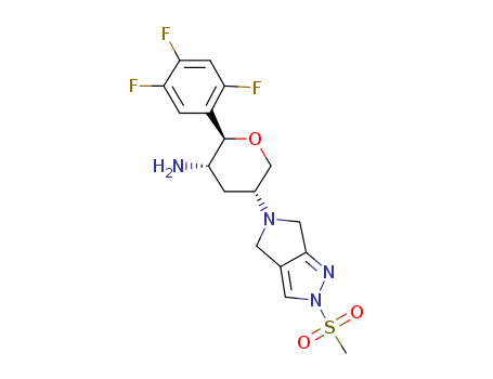 (2R,3S,5R)-5-(2-(Methylsulfonyl)pyrrolo[3,4-c]pyrazol-5(2H,4H,6H)-yl)-2-(2,4,5-trifluorophenyl)tetrahydro-2H-pyran-3-aMine(1226781-45-8)
