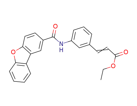 2-Propenoic acid, 3-[3-[(2-dibenzofuranylcarbonyl)amino]phenyl]-, ethyl
ester