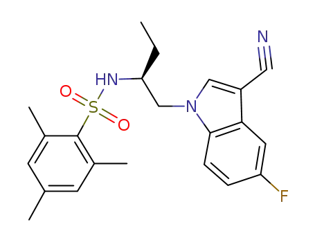 N-[(S)-1-(3-Cyano-5-fluoroindol-1-ylmethyl)propyl]-2,4,6-trimethylbenzenesulfonamide