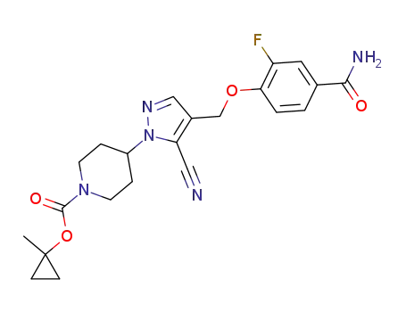 1-methylcyclopropyl 4-{4-[(4-carbamoyl-2-fluorophenoxy)methyl]-5-cyano-1H-pyrazol-1-yl}piperidine-1-carboxylate