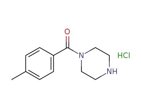Molecular Structure of 57238-83-2 (Piperazine, 1-(4-methylbenzoyl)-, monohydrochloride)