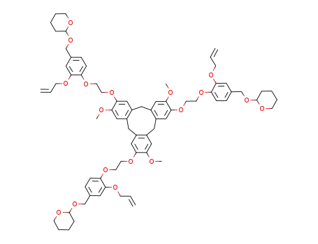 2,7,12-tris(2-[2-allyloxy-4-[tetrahydropyran-2-yloxy-methyl]phenoxyl]ethoxy)-3,8,13-trimethoxy-10,15-dihydro-5H-tribenzo[a,d,g]cyclononene