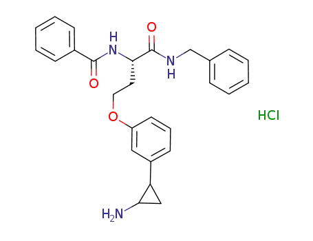 (S)-trans-N-3-{3-(2-Aminocyclopropyl)phenoxy}-1-benzylcarbamoyl propylbenzamide 염산염