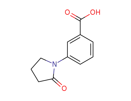Molecular Structure of 515813-05-5 (3-(2-OXO-PYRROLIDIN-1-YL)-BENZOIC ACID)